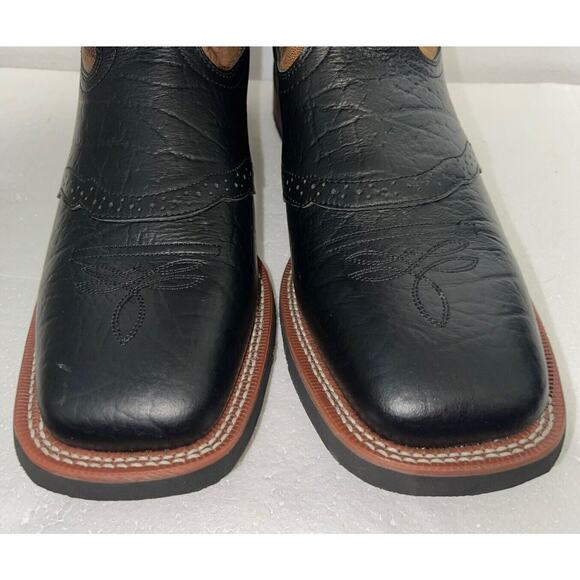 Laredo Topeka Square Toe Cowboy Mens Black, Brown Dress Boots 7824 - Size 12 main image 7